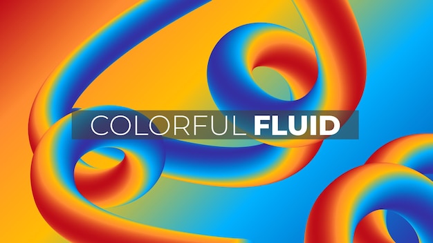 Vector abstract colorful fluid modern background