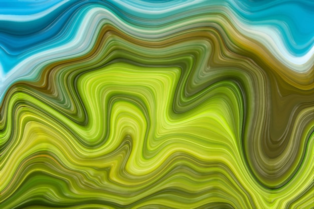 Abstract colorful fluid paint flow background. Liquid plastic marbling paint texture background.