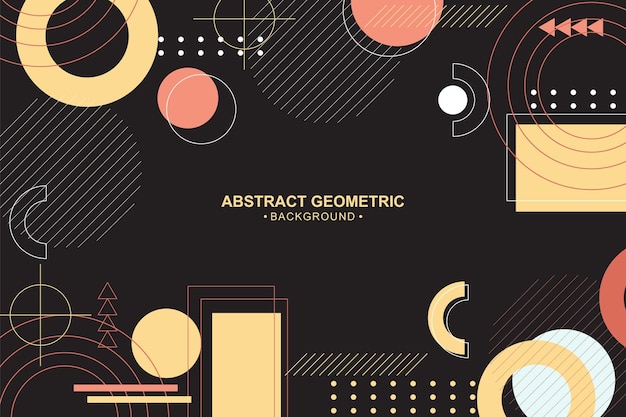 Fondo geometrico variopinto astratto nella progettazione piana