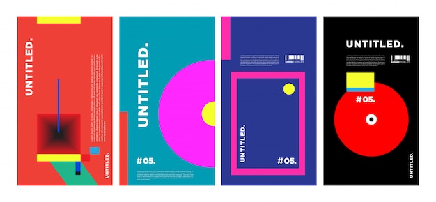 Vector abstract colorful geometric cover collection