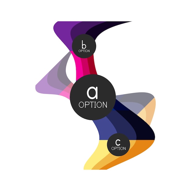 Вектор Абстрактный красочный геометрический вариант инфографического дизайна шаблона с образцами вариантов abc. абстрактный фон для бизнес-презентации или информационного баннера.