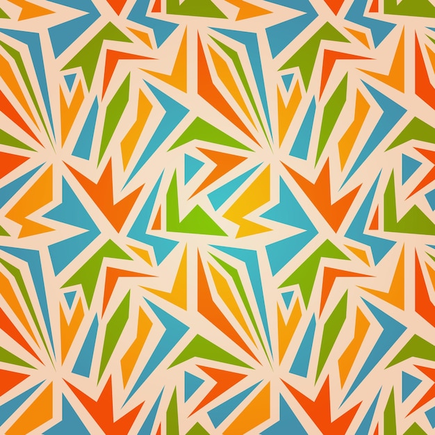 Vector abstract colorful and geometric seamless pattern