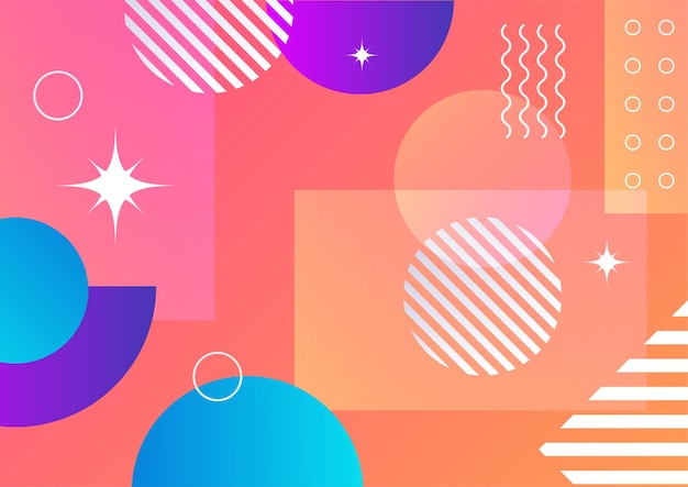 Vector abstract colorful geometric shapes background