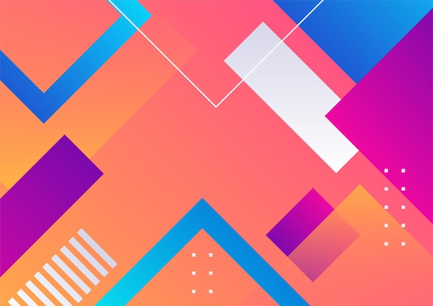 Abstract colorful geometric shapes background