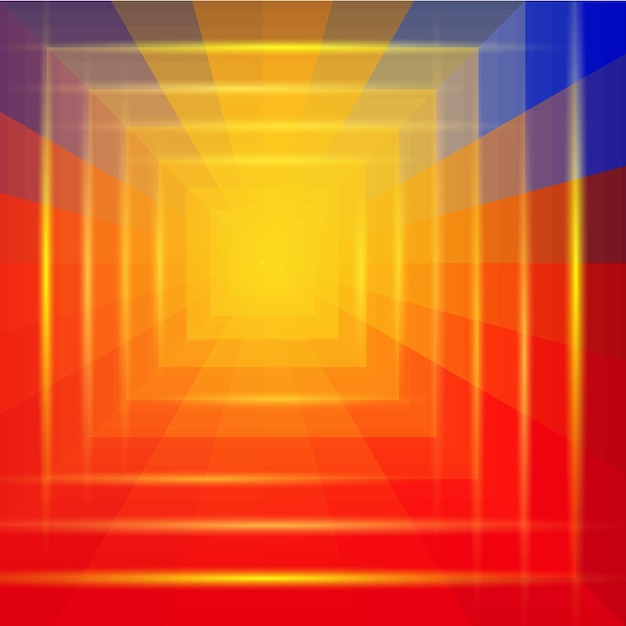 Abstract Colorful Geometric Tunnel Background Vector illustration