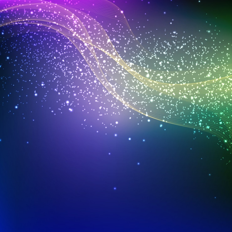 Vector abstract colorful glitters background with wave design