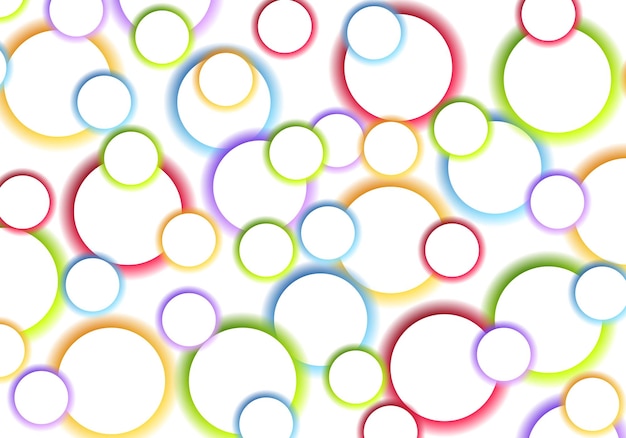 Abstract colorful glowing circles background