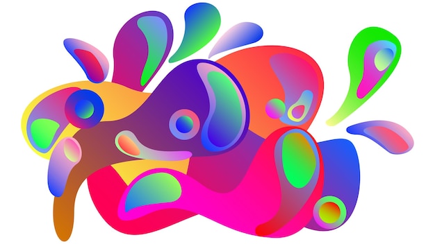 Abstract colorful gradient background with liquid wavy style