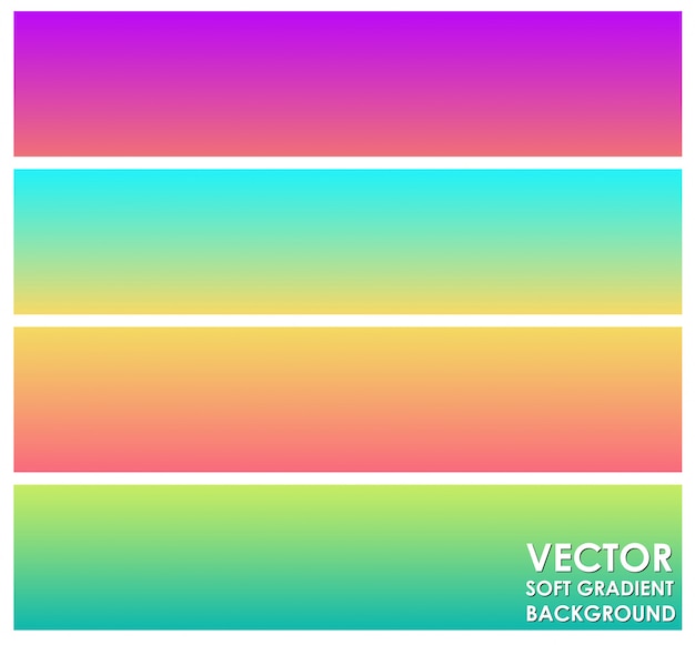 Vector abstract colorful gradient backgrounds