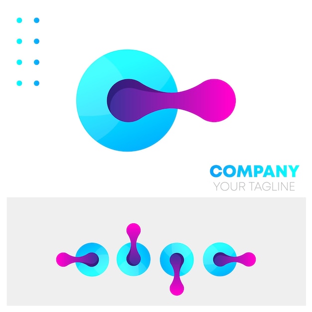 Abstract Colorful Gradient Modern Logo