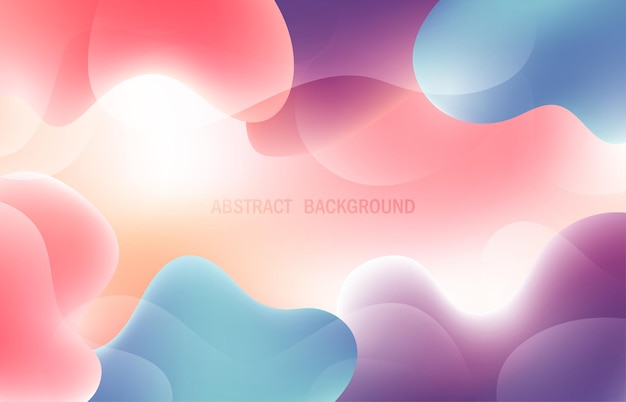 Abstract colorful gradient organic shape minimal design template 35