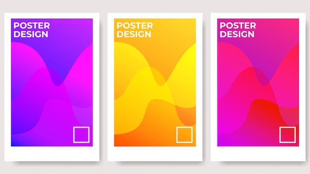 Abstract colorful gradient poster design