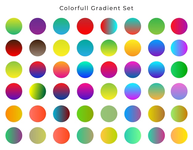 Abstract Colorful gradient set