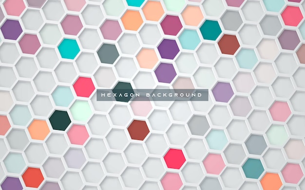 Abstract colorful hexagon background