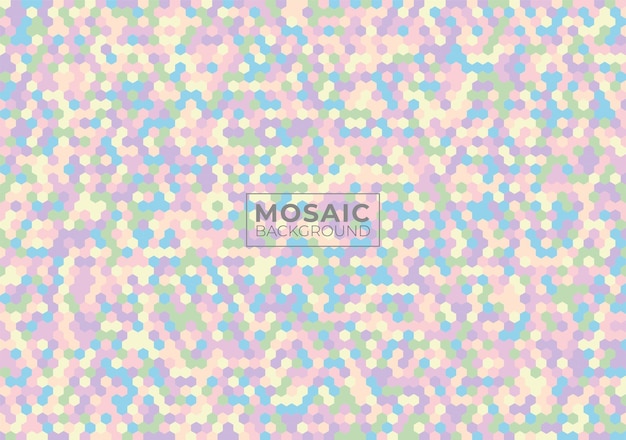 abstract colorful hexagon mosaic pattern background template