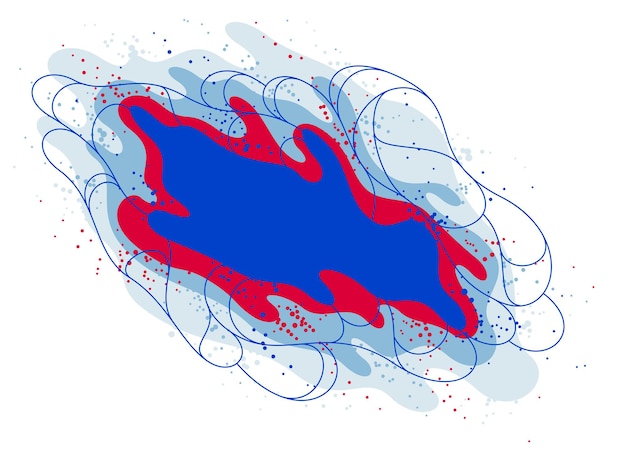 Illustrazione vettoriale di fluidi lavici colorati astratti, forme di gradienti di bolle in movimento, elemento grafico di sfondo artistico, forme liquide dinamiche di arte moderna che scorrono.