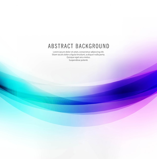 Abstract colorful light glowing wave on white background