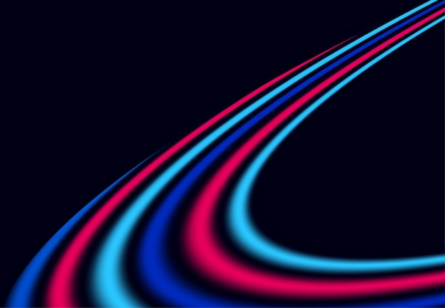 Abstract colorful light trails with motion blur effect. speed background. light concept design. vector illustration