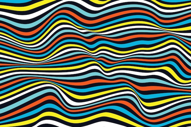 Vector abstract colorful line wave background stylish smooth dynamic striped surface