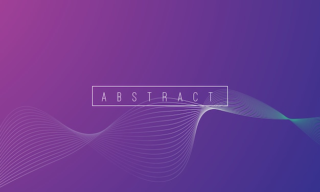 Vector abstract colorful line wave background