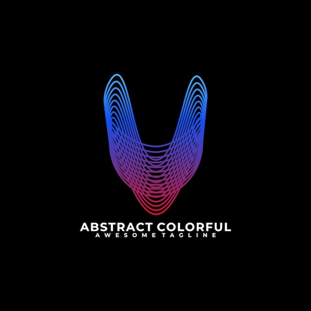 Modello di progettazione logo colorato astratto