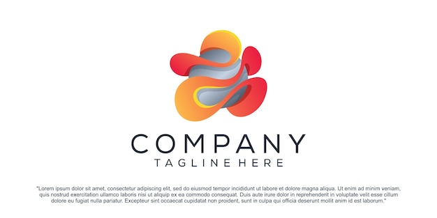abstract colorful logo design