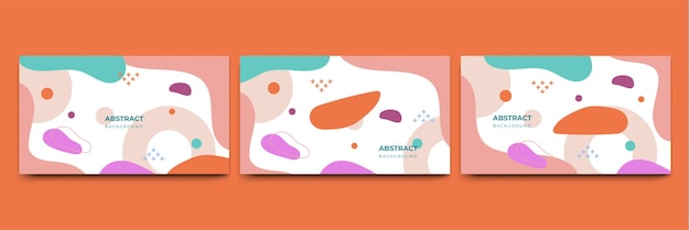 Abstract colorful memphis flat geometric shapes background abstract composition with lines square dot triangle circle and wavy flat style design for poster presentation card cover banner