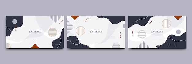 Abstract colorful Memphis flat geometric shapes background Abstract composition with lines square dot triangle circle and wavy flat style Design for poster presentation card cover banner