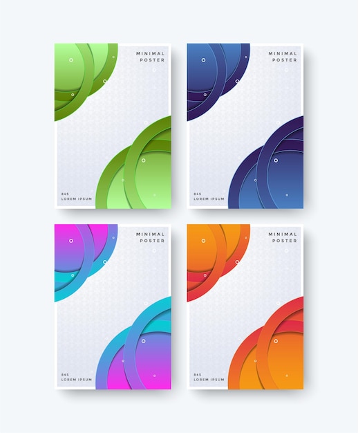 Abstract colorful minimal covers pattern design