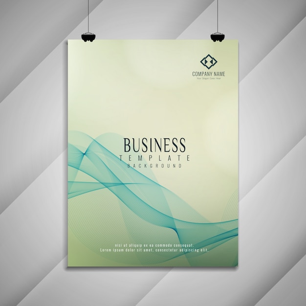 Abstract colorful modern wavy business brochure design