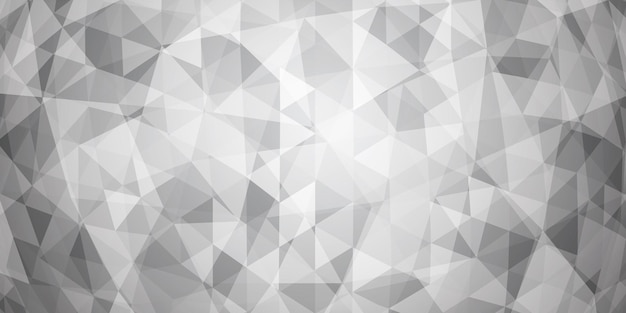 Abstract colorful mosaic background of translucent triangles in gray colors