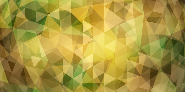 Abstract colorful mosaic background of translucent triangles in yellow colors