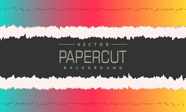 Abstract colorful papercut background