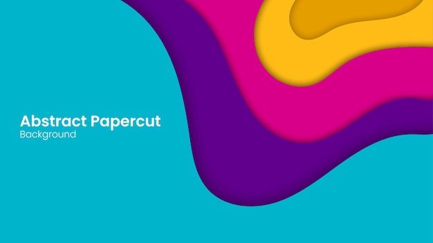 Abstract Colorful Papercut Background