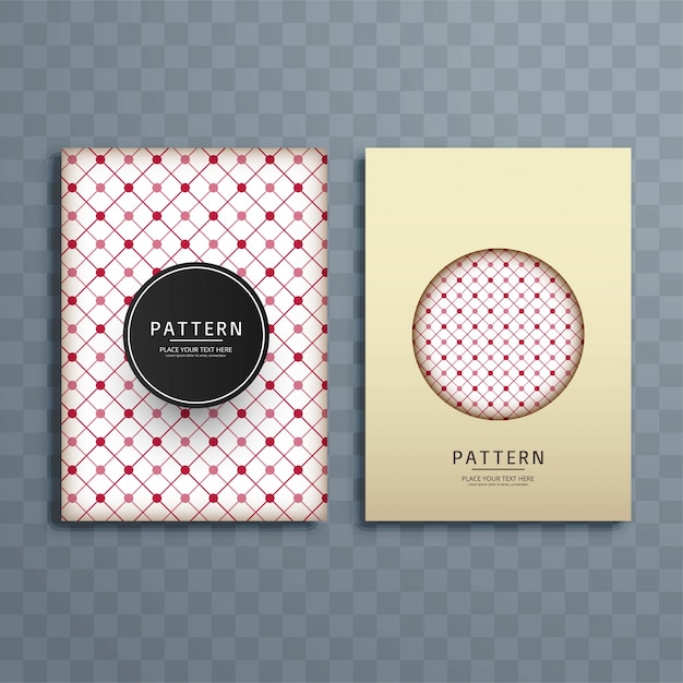 Abstract colorful pattern brochure design illustration