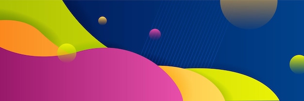 Abstract colorful polygon banner design template Colorful tech web banner with geometric shapes backdrop and gradient colors Vector graphic design banner pattern presentation background