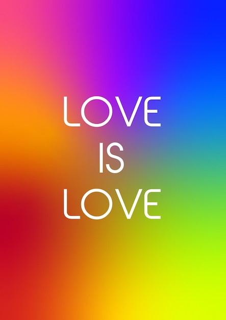 Abstract colorful poster about love lgtbi