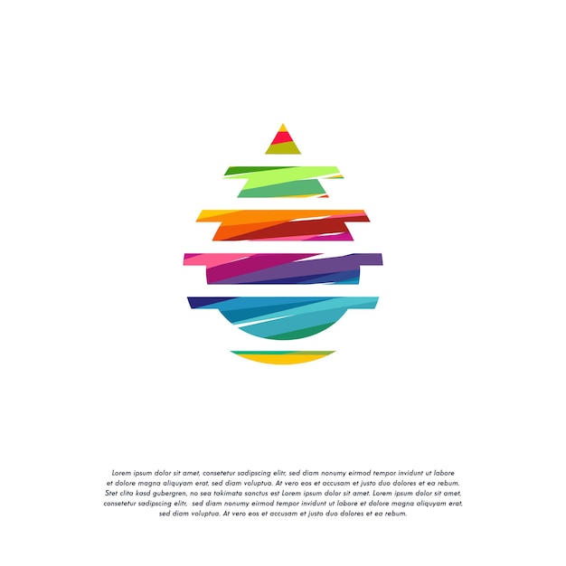 ベクトル 抽象的なカラフルな純水のロゴのベクトル、水滴のロゴのデザインテンプレート