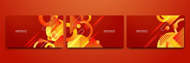 抽象的なカラフルな赤オレンジ黄色の形のプレゼンテーションの背景グラデーションダイナミックラインの背景モダンなモザイクブルーオレンジカラフルな幾何学的なデザインの背景