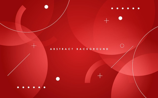 Abstract colorful red with circle light and geometric shape background eps10 vector