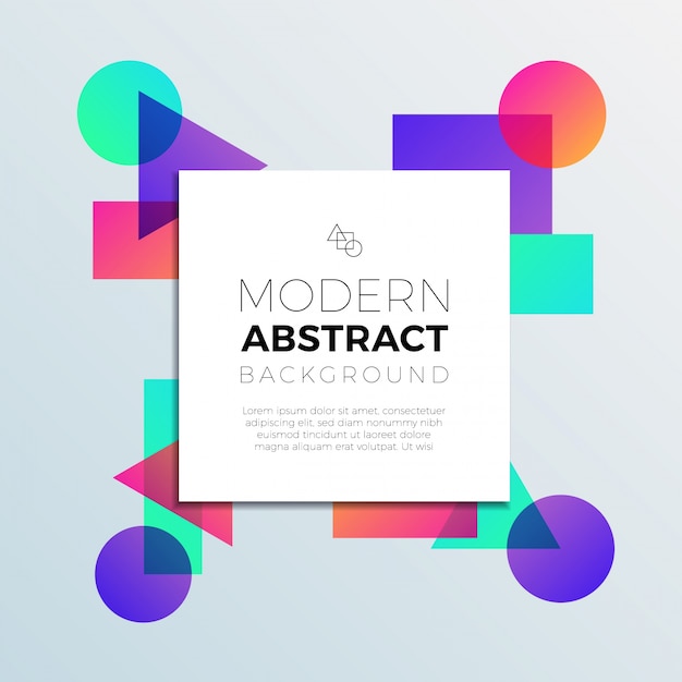 Abstract colorful shapes banner background