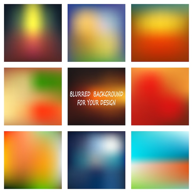 Vector abstract colorful smooth blurred backgrounds