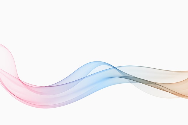 abstract colorful smooth lines wave on white background design element