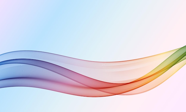 abstract colorful smooth wave lines design element for technology science music or modern concept