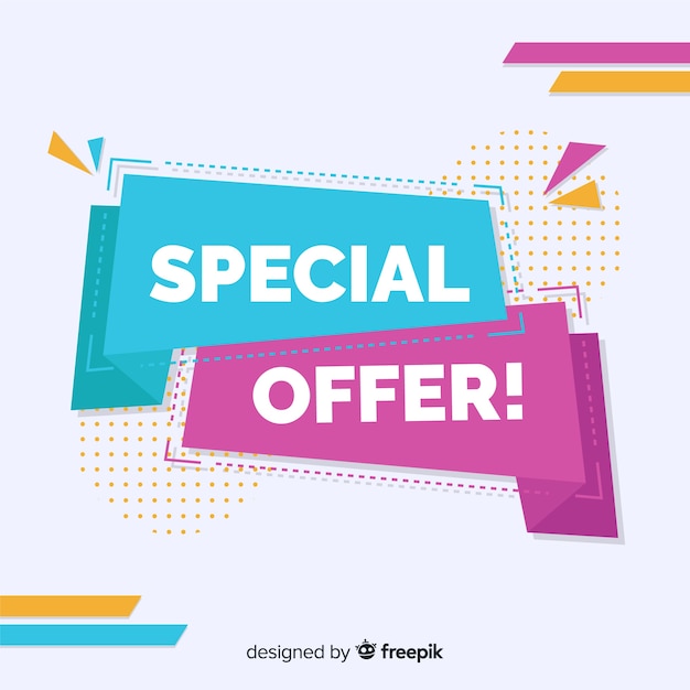 Abstract colorful special offer sale banner