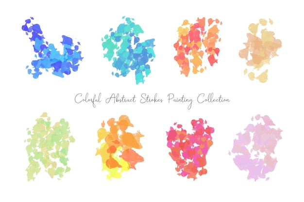 Vector abstract colorful splash paint collection