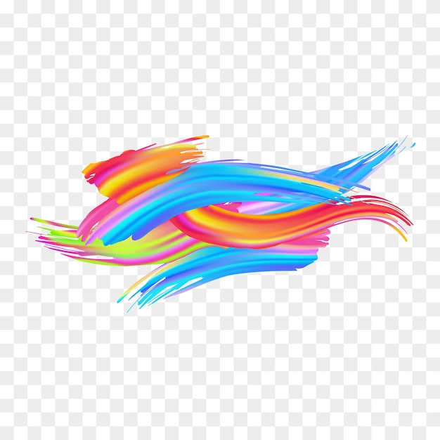 Vector abstract colorful strokes