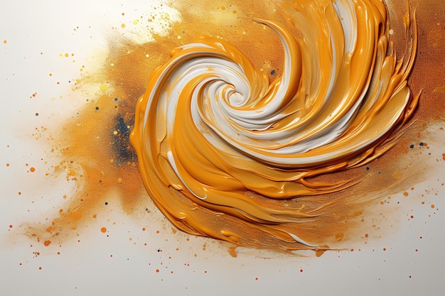 Abstract colorful of swirl and move of acrylic mixing for background or painting