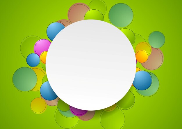 Abstract colorful template design with circles. vector background