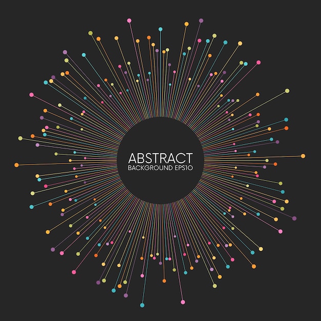 Vettore sfondo di linee sottili colorate astratte con posto per i tuoi contenuti